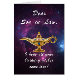 Son In Law Birthday Magic Lamp  Cards