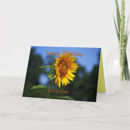 Son_in_Law Birthday Sunflower Card