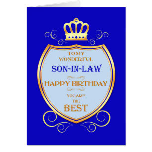 Son-in-Law Birthday with Shield Cards