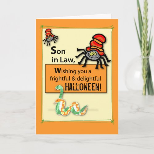 Son_in_Law Bugs and Hisses Halloween Card