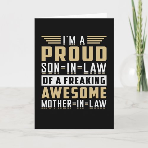 Son In Law Father In Law Proud Lawsuit Gift Idea Card