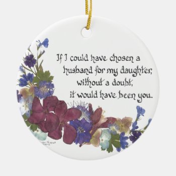 Son-in-law Gift Ceramic Ornament by SimoneSheppardDesign at Zazzle