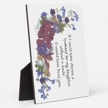 Son-in-law Gift Plaque by SimoneSheppardDesign at Zazzle