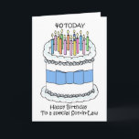 Son-in-Law Happy 40th Birthday Card<br><div class="desc">A fun card to celebrate the 40th birthday of any special son-in-law. A cartoon cake covered in candles of various colors.</div>