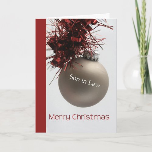 son in law Merry Christmas card