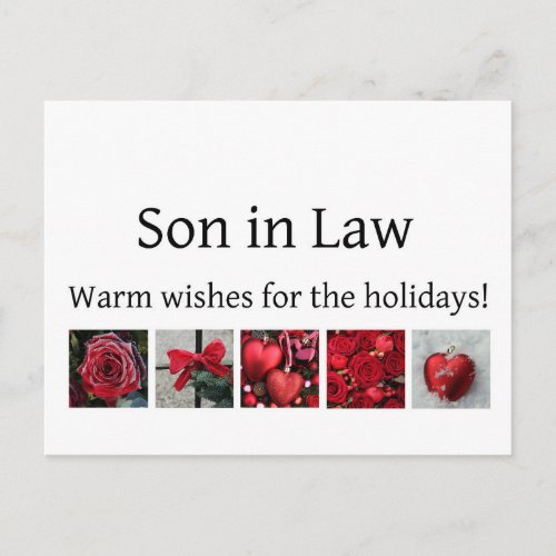 son in law Merry Christmas card