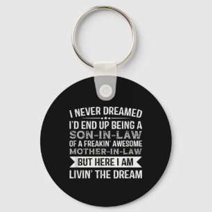 Son In Law Of A Awesome Mother In Law Gift T-shirt Keychain