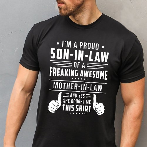 Son_In_Law Of A Freaking Awesome Mother_In_Law T_Shirt