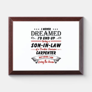 Son In Law Of Awesome Carpenter Award Plaque