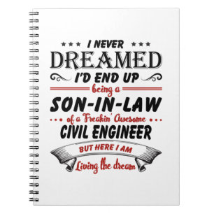 Son In Law Of Awesome Civil Engineer Notebook