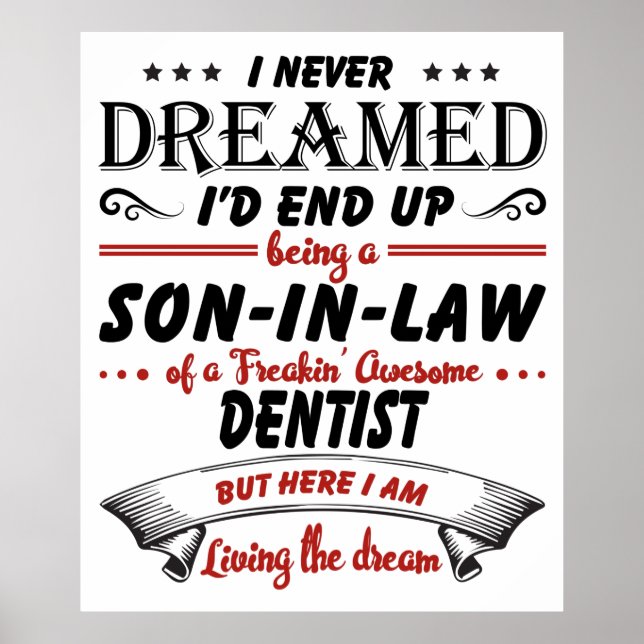 Son In Law Of Awesome Dentist Poster (Front)