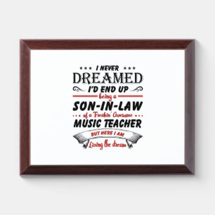 Son In Law Of Awesome Music Teacher Award Plaque