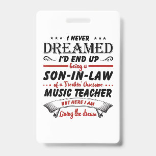 Son In Law Of Awesome Music Teacher Badge
