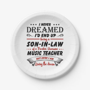 Son In Law Of Awesome Music Teacher Paper Plates