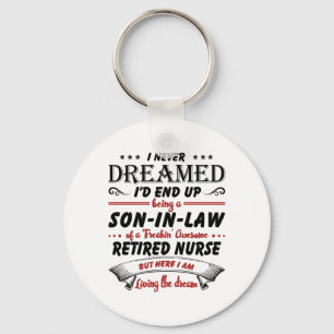 Son In Law Of Awesome Retired Nurse Keychain