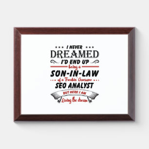 Son In Law Of Awesome SEO Analyst Award Plaque