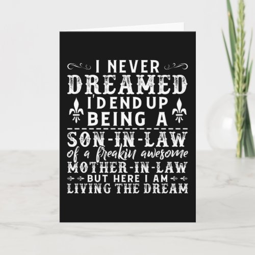 son in law of mother in law gift idea funny card