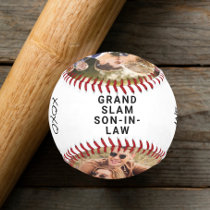 Son-in-Law Personalized Photos Baseball