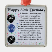Son in Law poem -  50th Birthday design