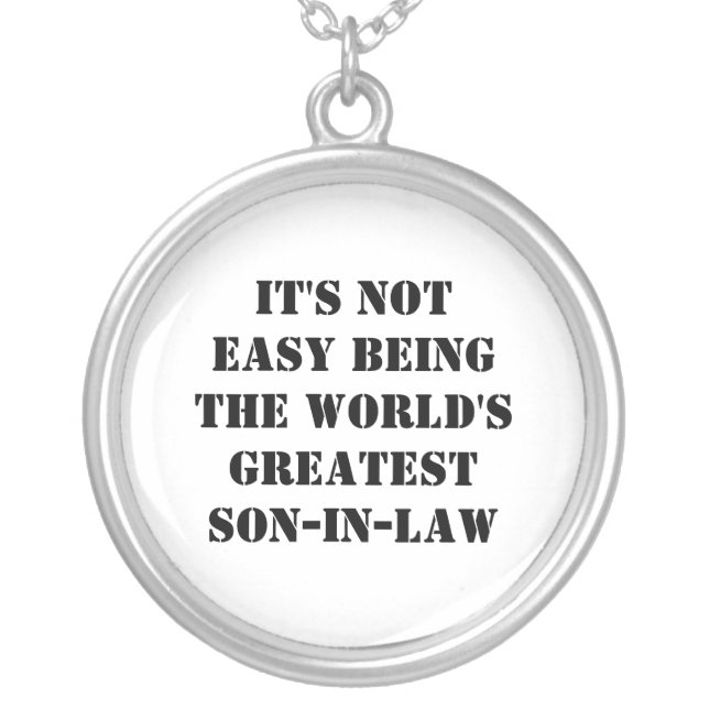 Son-In-Law Silver Plated Necklace (Front)