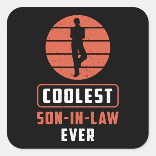 Son In Law Son Awesome Proud Best Gift Idea Square Sticker