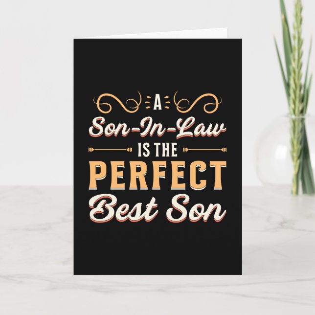 Son In Law Son Best Family Gift Idea Card (Front)