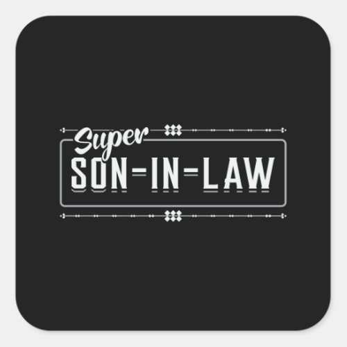Son In Law Son Best Lawsuit Awesome Gift Idea Square Sticker