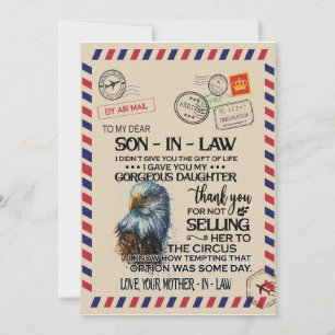 Son-In-Law To My Dear Son-In-Law From Mother Invitation