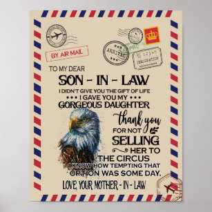 Son-In-Law   To My Dear Son-In-Law From Mother Poster