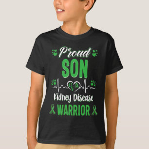 Son Kidney Disease Warrior Awareness Ribbon Green T-Shirt