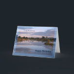Son, Lake at dawn Birthday card<br><div class="desc">A beautiful view photograph of a lake at dawn with clouds reflecting in the water. A great way to wish someone a Happy Birthday. Copyright Norma Cornes.</div>