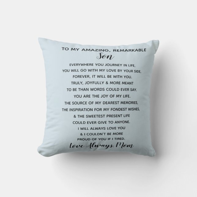son love mom throw pillow (Front)