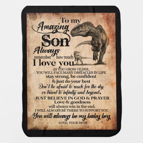 Son Lovers  To My Amazing Son Remember I Love You Baby Blanket