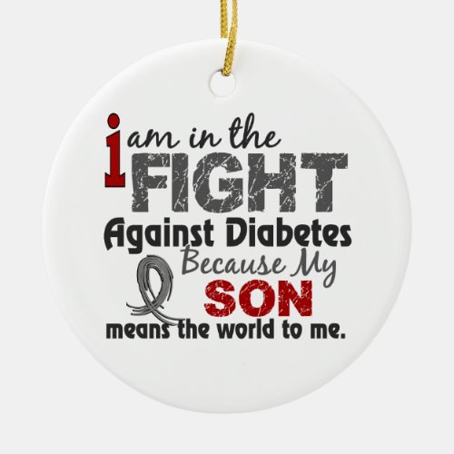 Son Means World To Me Diabetes Ceramic Ornament