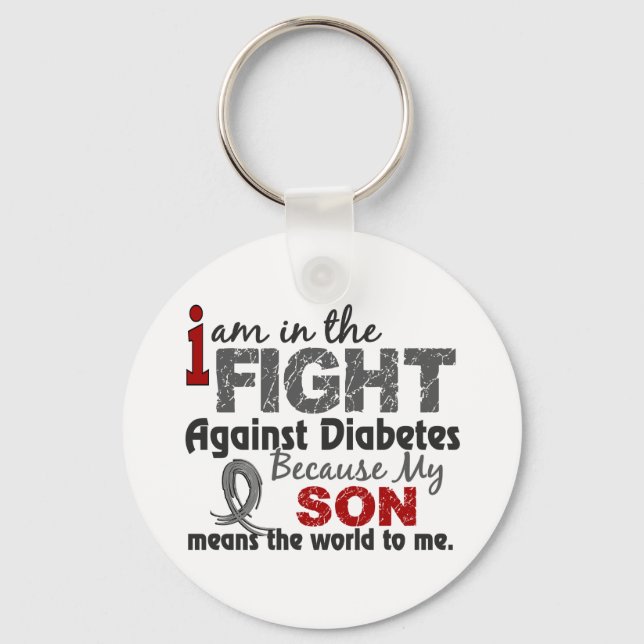 Son Means World To Me Diabetes Keychain (Front)
