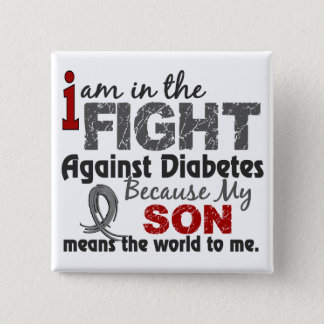 Son Means World To Me Diabetes Pinback Button