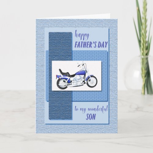 Son motor bike Fathers Day Card
