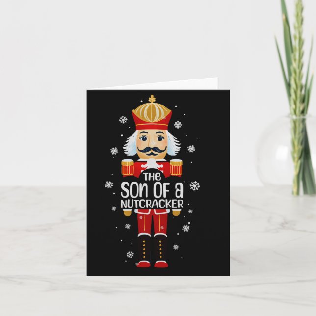 Son Of A Nutcracker Funny Christmas Family Matchin Card (Front)