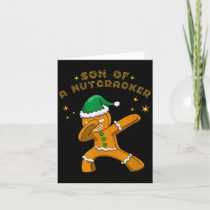 Son Of A Nutcracker Pajamas Christmas Gingerbread Card