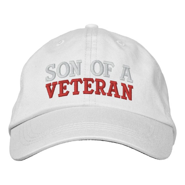 SON OF A VETERAN EMBROIDERED BASEBALL CAP (Front)