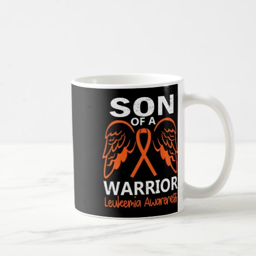 Son Of A Warrior Leukemia Awareness Angel Wings  Coffee Mug