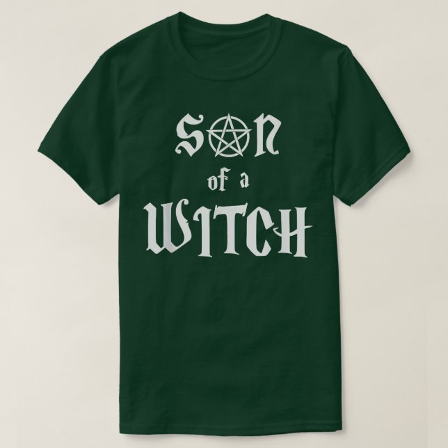 Son of a Witch with Pentagram  T-Shirt (Design Front)