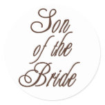 Son of Bride Classy Browns Classic Round Sticker