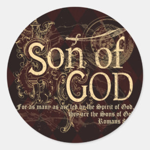 Son of God, Romans 8:14 Christian Classic Round Sticker