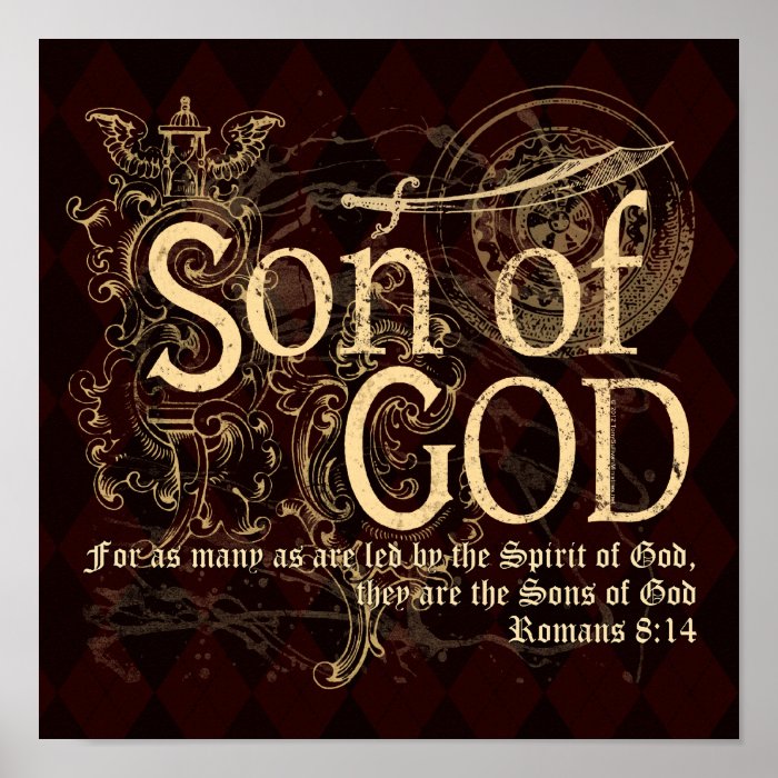 Son of God, Romans 814 Christian Print