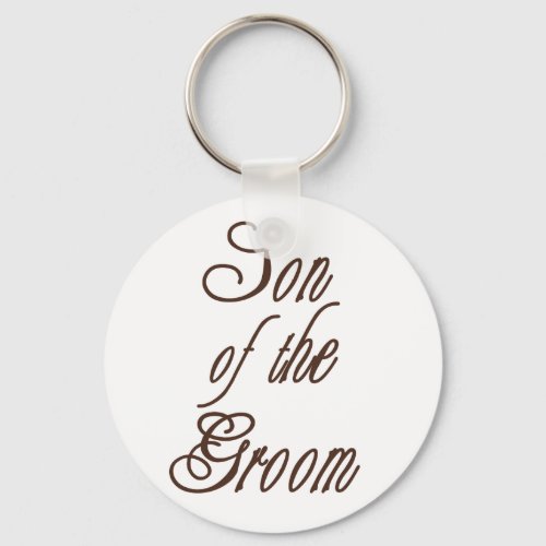 Son of Groom Classy Browns Keychain