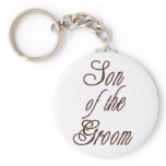 Son of Groom Classy Browns Keychain