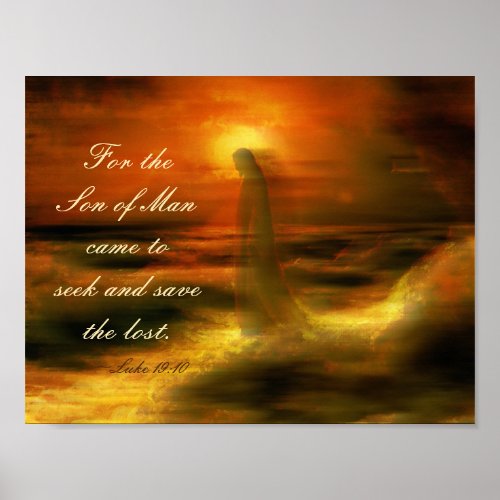 Son of Man Came Seek and Save the Lost Luke 1910 Poster