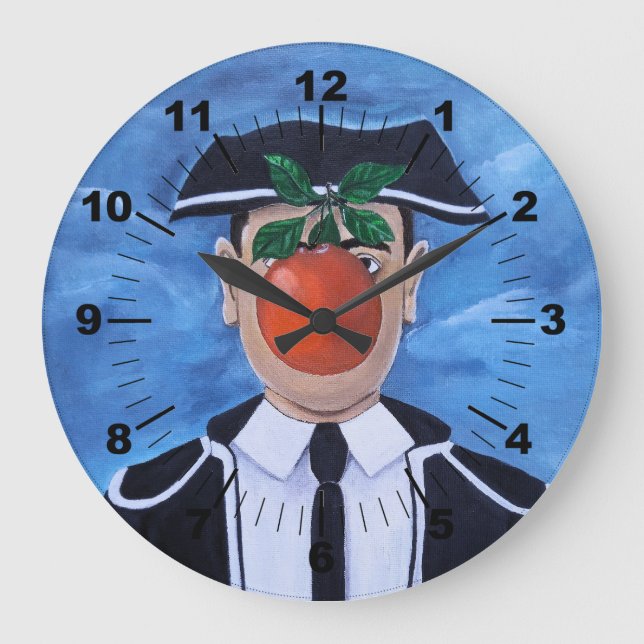 Son of Matador Painting by Alfred Fox Large Clock (Front)