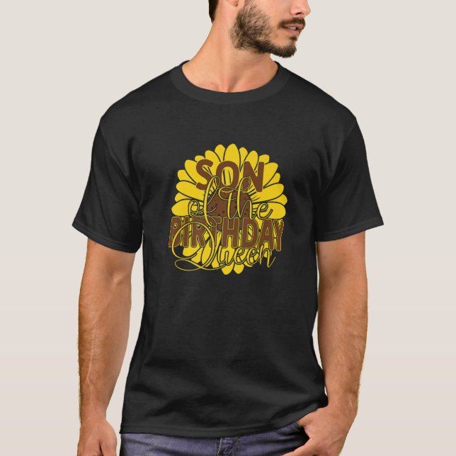 Son Of The Birthday Queen Mommy's Bday Party T-Shirt (Front)